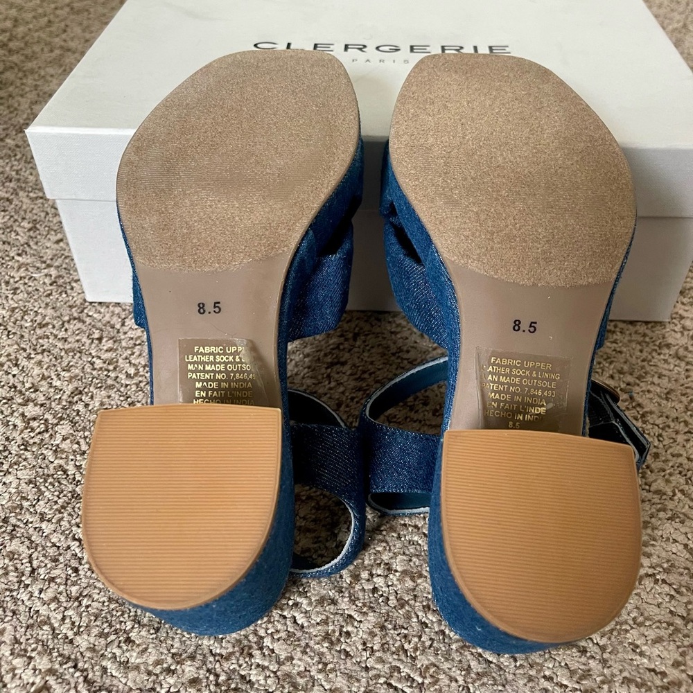🆕 Seychelles ‘Blessing’ Denim Platform Sandals - Picture 7 of 7